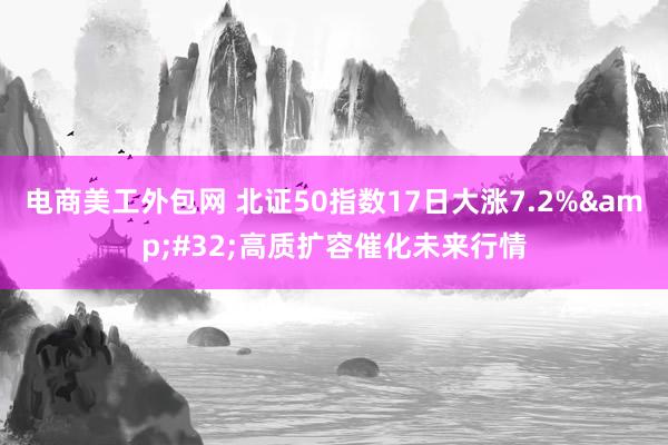 电商美工外包网 北证50指数17日大涨7.2%&#32;高质扩容催化未来行情