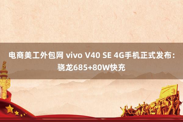 电商美工外包网 vivo V40 SE 4G手机正式发布：骁龙685+80W快充