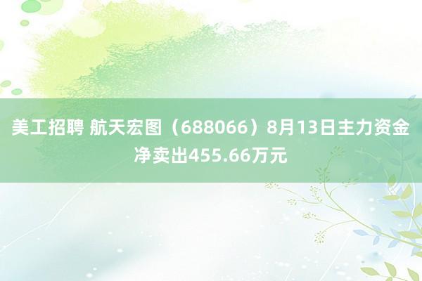 美工招聘 航天宏图（688066）8月13日主力资金净卖出455.66万元